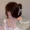 Crystal Pearl Flower Hairpin